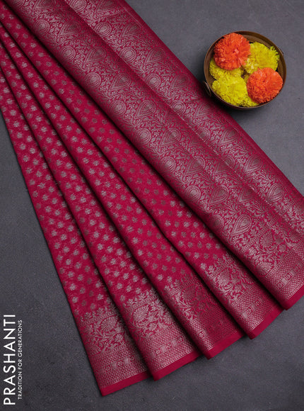 Pink Semi Chiniya Silk Saree