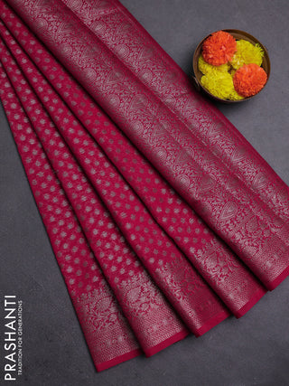 Pink Semi Chiniya Silk Saree