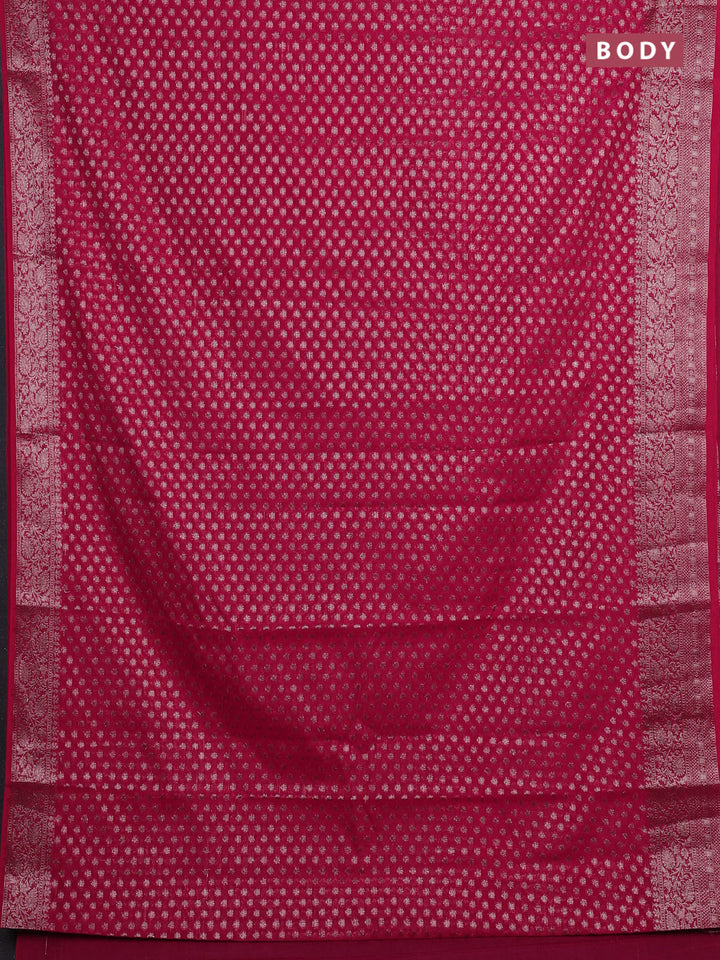 Pink Semi Chiniya Silk Saree