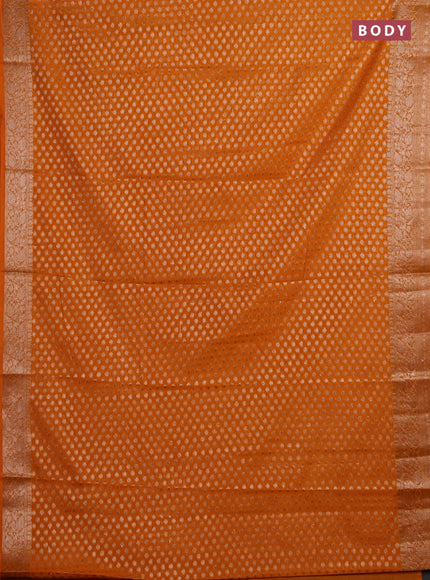 Mango Yellow Semi Chiniya Silk Saree
