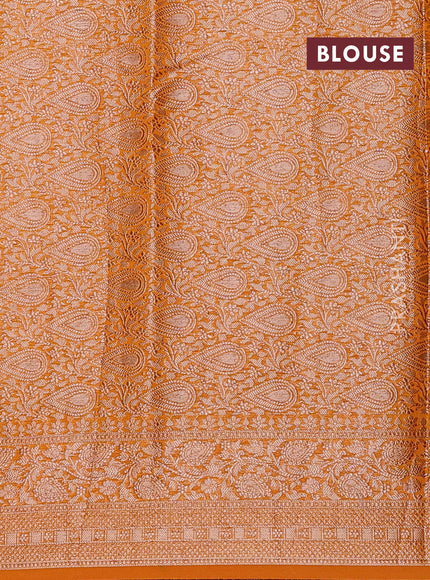Mango Yellow Semi Chiniya Silk Saree