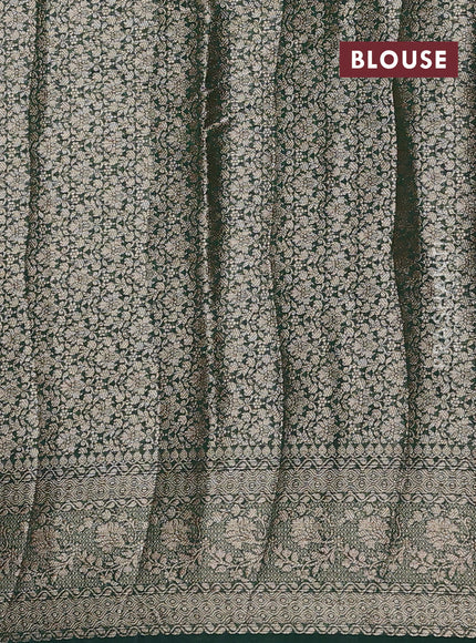 Pink & Green Semi Chiniya Silk Saree