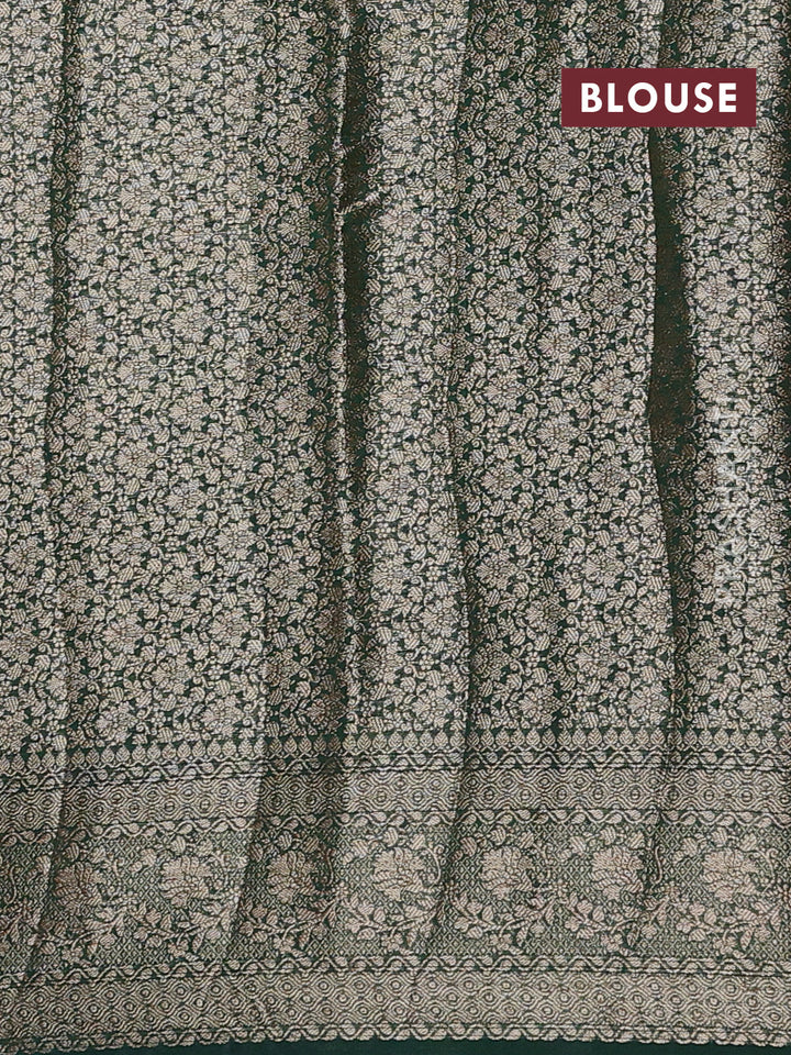 Pink & Green Semi Chiniya Silk Saree