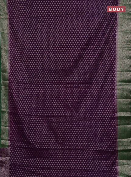 Violet & Green Semi Chiniya Silk Saree