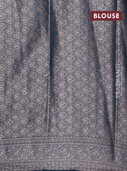 Green & Peacock Green Semi Chiniya Silk Saree