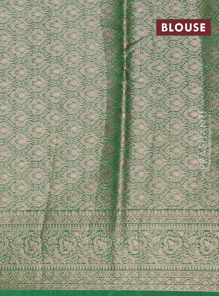 Purple & Green Semi Chiniya Silk Saree