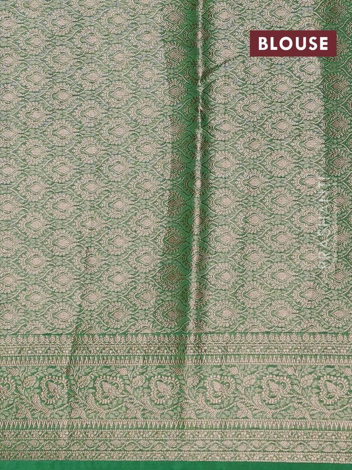 Purple & Green Semi Chiniya Silk Saree