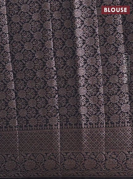 Black Semi Chiniya Silk Saree