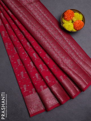 Pink Semi Chiniya Silk Saree