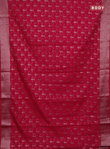 Pink Semi Chiniya Silk Saree