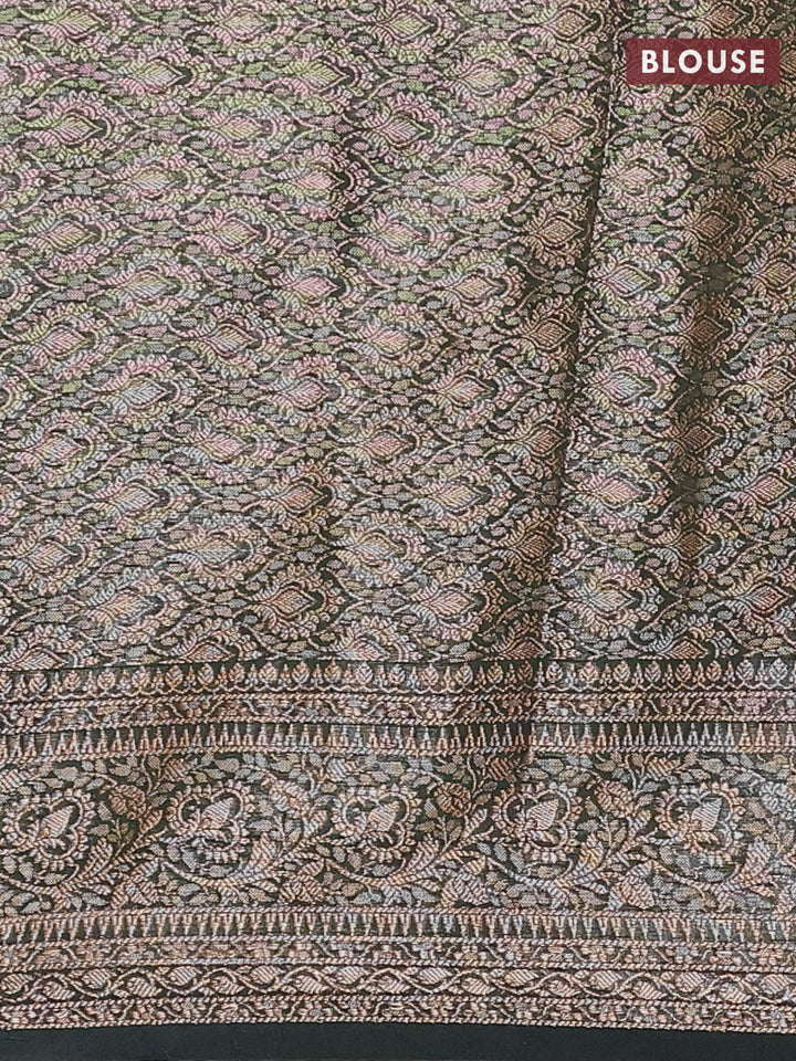 Mango Yellow Semi Chiniya Silk Saree