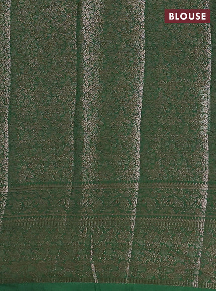 Violet & Green Semi Chiniya Silk Saree