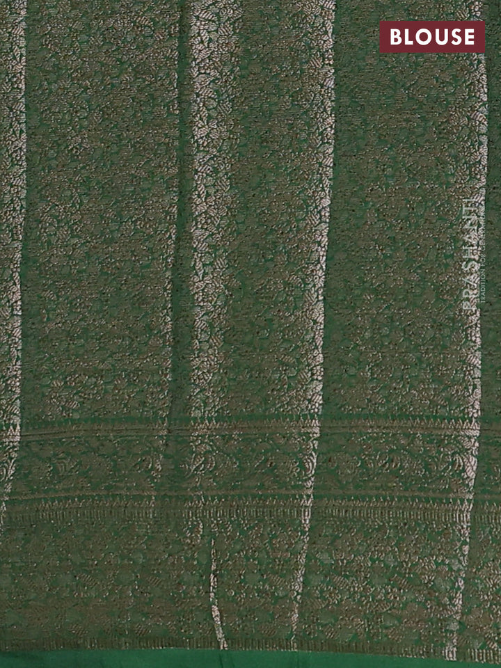 Violet & Green Semi Chiniya Silk Saree