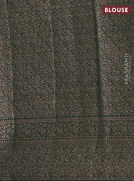 Pastel Green & Bottle Green Semi Chiniya Silk Saree