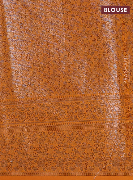 Mango Yellow Semi Chiniya Silk Saree