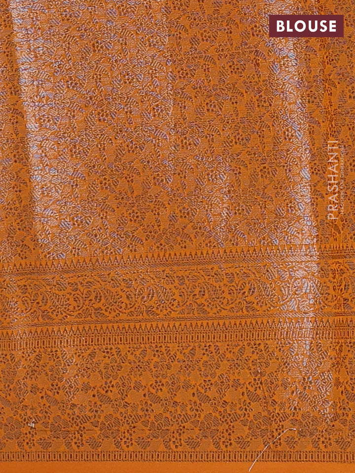 Mango Yellow Semi Chiniya Silk Saree