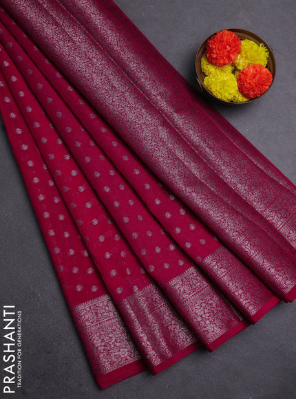 Pink Semi Chiniya Silk Saree