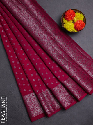 Pink Semi Chiniya Silk Saree