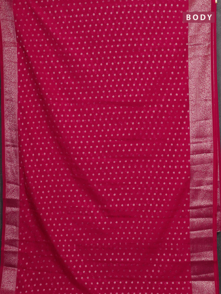 Pink Semi Chiniya Silk Saree