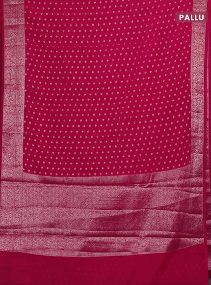 Pink Semi Chiniya Silk Saree