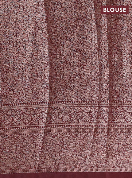 Coffee Brown Semi Chiniya Silk Saree