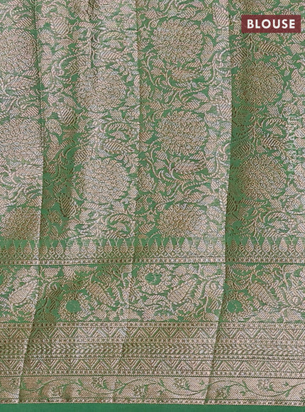 Violet & Green Semi Chiniya Silk Saree