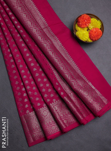 Pink Semi Chiniya Silk Saree