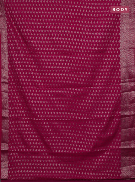 Pink Semi Chiniya Silk Saree