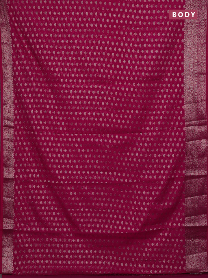 Pink Semi Chiniya Silk Saree