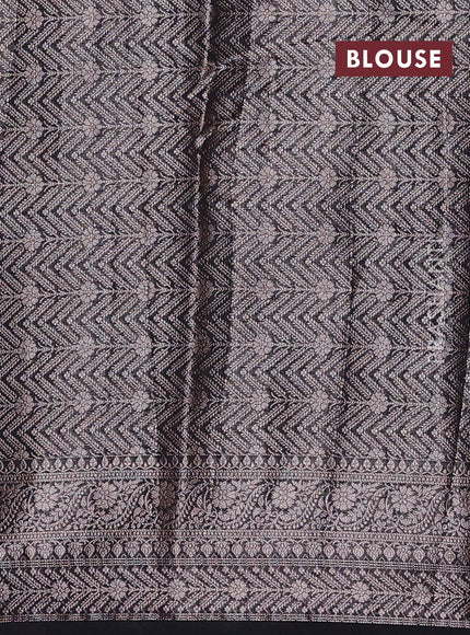 Black Semi Chiniya Silk Saree