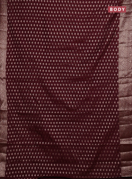 Maroon Semi Chiniya Silk Saree