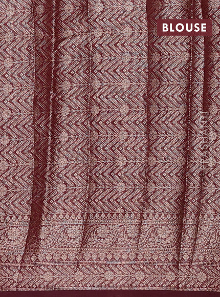 Maroon Semi Chiniya Silk Saree