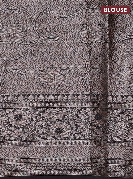 Black Semi Chiniya Silk Saree