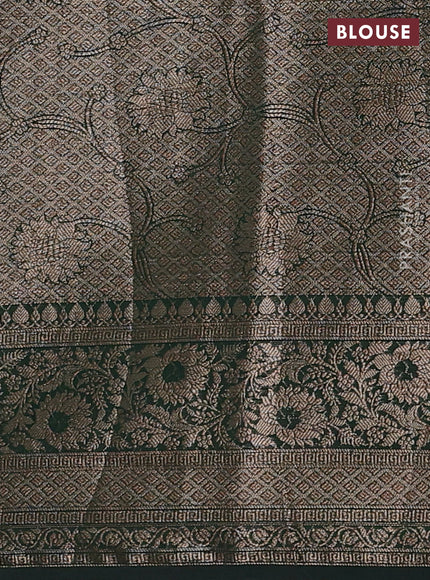 Pastel Green & Bottle Green Semi Chiniya Silk Saree