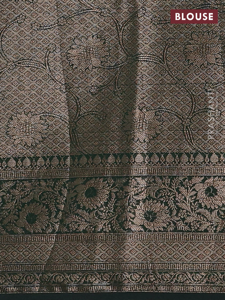 Pastel Green & Bottle Green Semi Chiniya Silk Saree