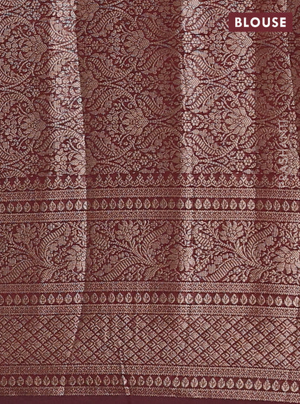 Coffee Brown Semi Chiniya Silk Saree