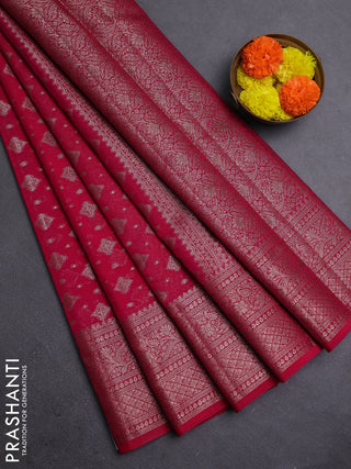 Pink Semi Chiniya Silk Saree