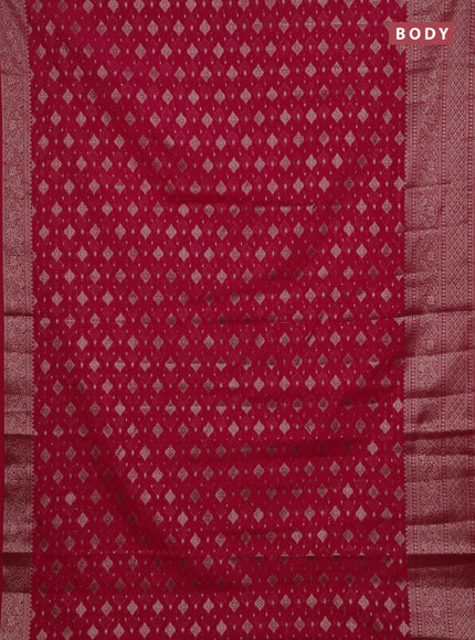 Pink Semi Chiniya Silk Saree