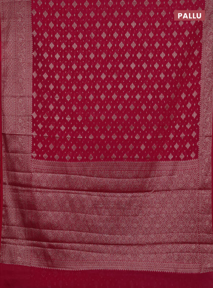 Pink Semi Chiniya Silk Saree