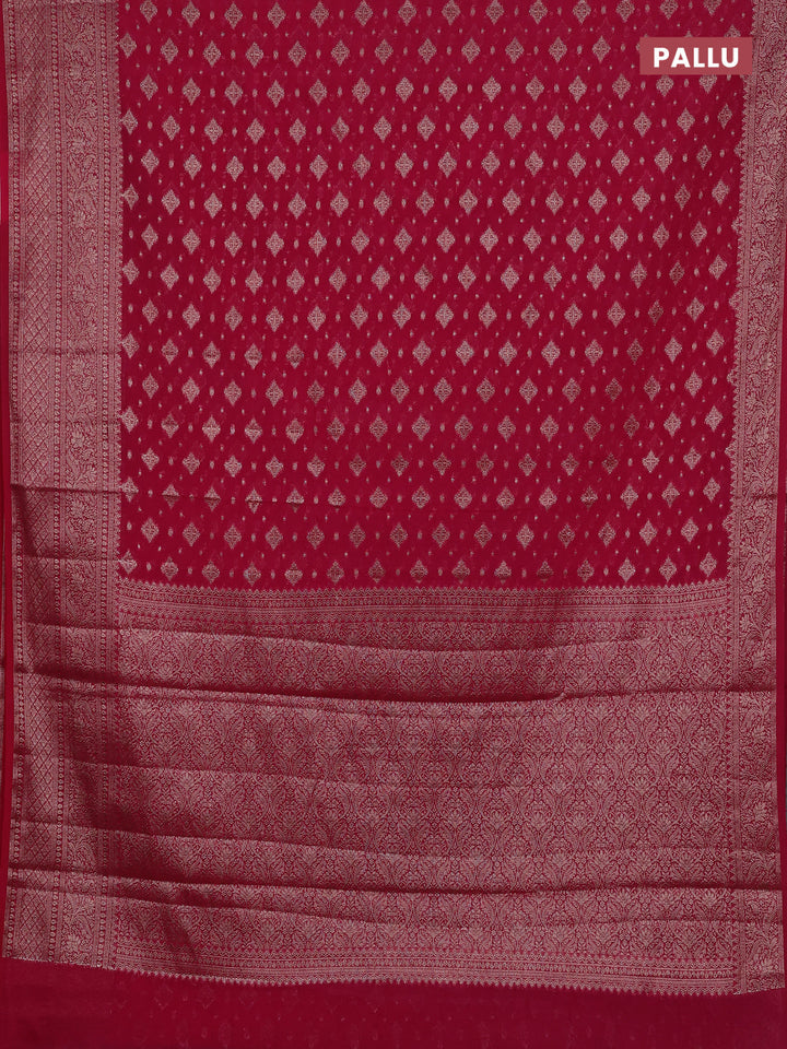 Pink Semi Chiniya Silk Saree