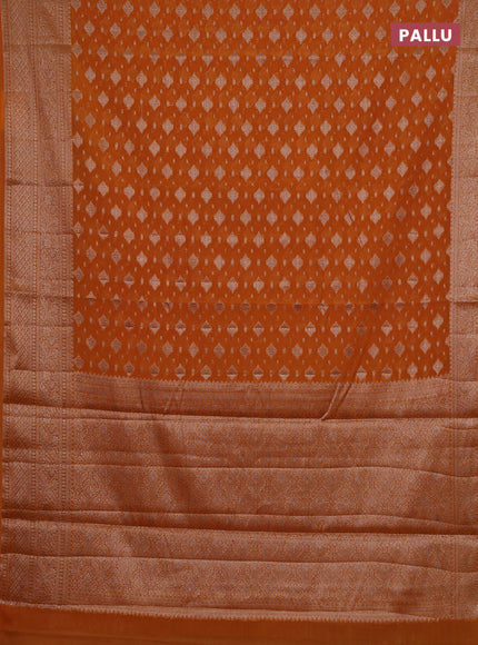 Mango Yellow Semi Chiniya Silk Saree
