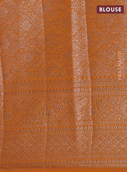 Mango Yellow Semi Chiniya Silk Saree