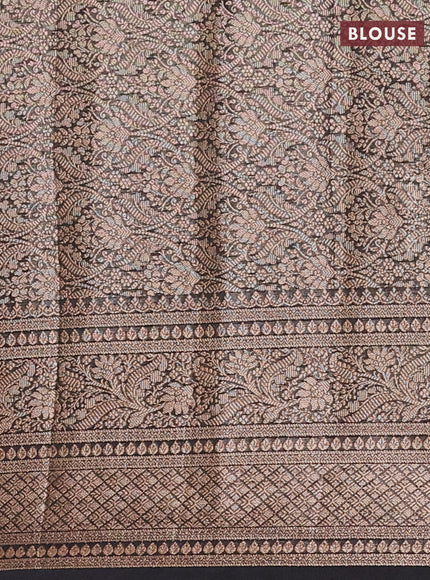Black Semi Chiniya Silk Saree