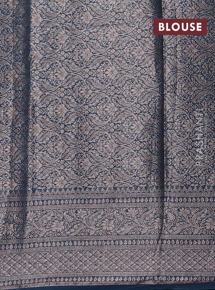 Green & Peacock Green Semi Chiniya Silk Saree