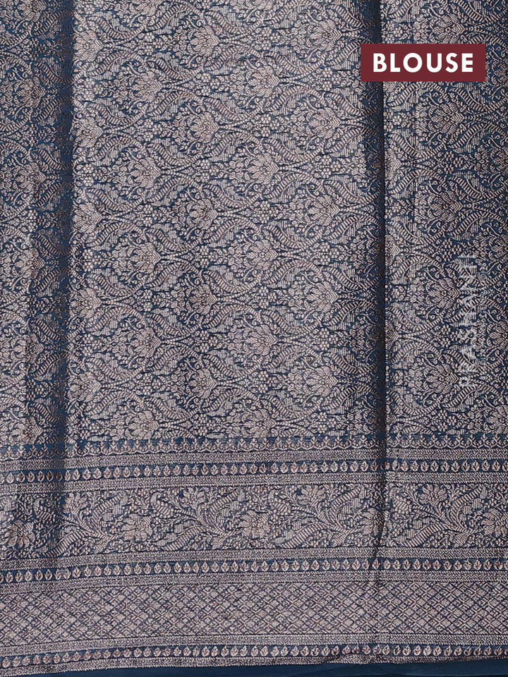 Green & Peacock Green Semi Chiniya Silk Saree