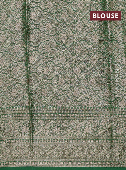 Violet & Green Semi Chiniya Silk Saree
