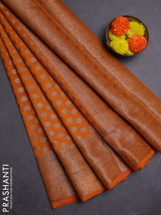 Mango Yellow Semi Chiniya Silk Saree