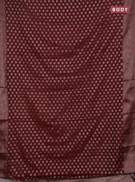 Coffee Brown Semi Chiniya Silk Saree