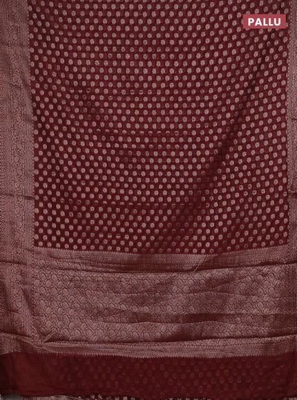 Coffee Brown Semi Chiniya Silk Saree