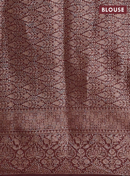 Coffee Brown Semi Chiniya Silk Saree